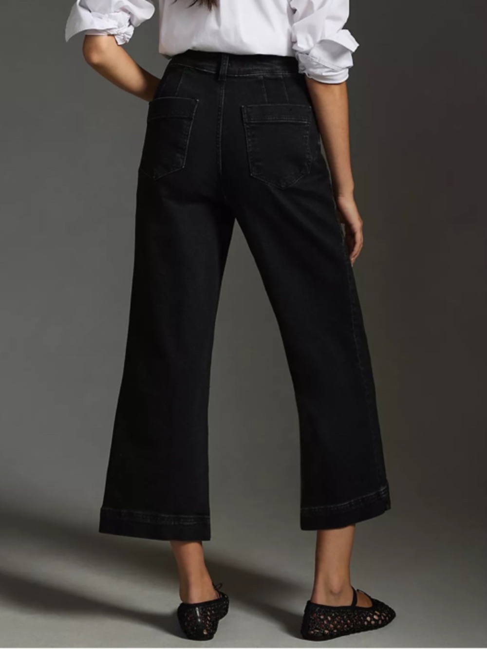 ANTHROPOLOGIE PILCRO THE SKIPPER HIGH-RISE CROP WIDE-LEG JEANS - Picture 2 of 13